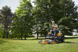 The best features of a ride-on mower include speed, agility and efficiency.